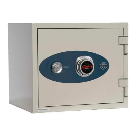 Phoenix Safe International Phoenix Safe Olympian Key & Combination Dual Control Fire Resistant Safe 0.66 cu ft, Off-White 1221W